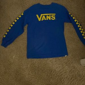 Vans yellow and blue long sleeve